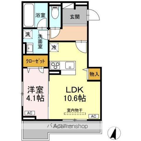 DーRESIDENCE霞町3丁目(1LDK/1階)の間取り写真