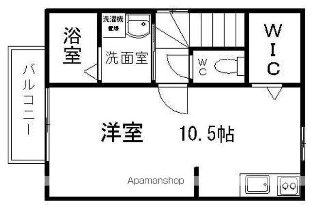 いわちゃ(ワンルーム/2階)の間取り写真
