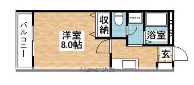 ルート門松駅Ⅱ(1K/1階)の間取り写真