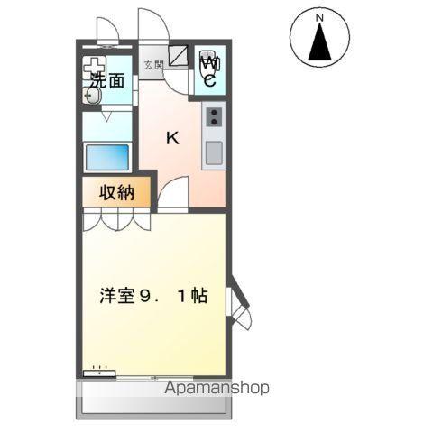 CLAIRE HEIM(1K/2階)の間取り写真