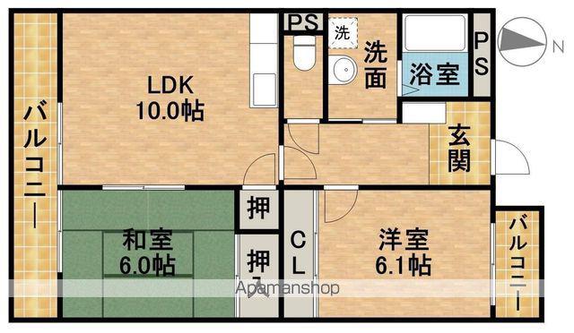 グローリー(2LDK/2階)の間取り写真