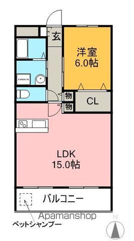 アメジスト・セラ(1LDK/5階)の間取り写真