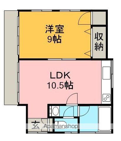 横浜線 相模原駅 徒歩10分 1階建 築63年(1LDK)の間取り写真