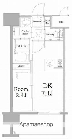 エンクレスト天神LINK(1DK/5階)の間取り写真