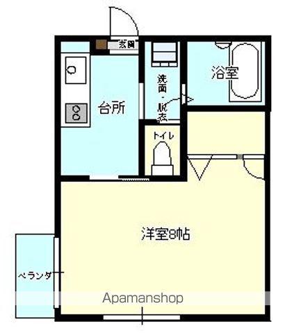 ハイツS(1K/2階)の間取り写真