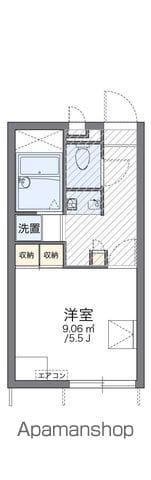 レオパレスリズエール(1K/1階)の間取り写真