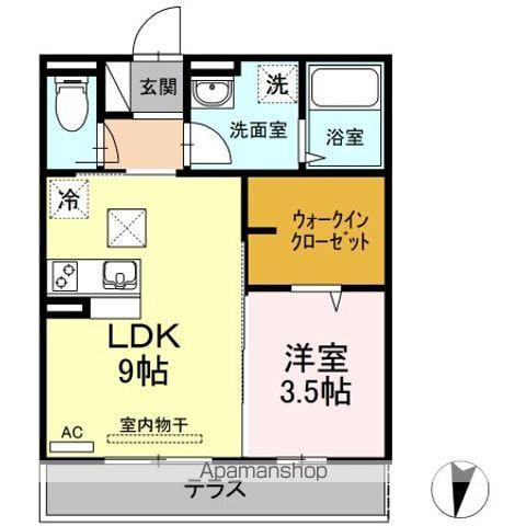 メゾン・ド・キャトルⅤ(1LDK/1階)の間取り写真