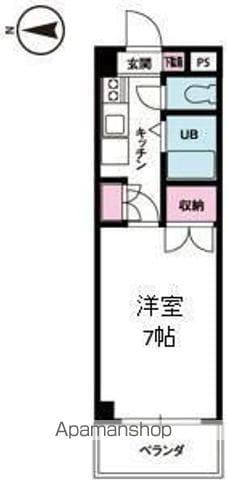 ジョイフル第3今市(1DK/2階)の間取り写真