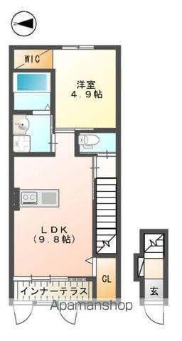 ヴィンシトーレ(1LDK/2階)の間取り写真