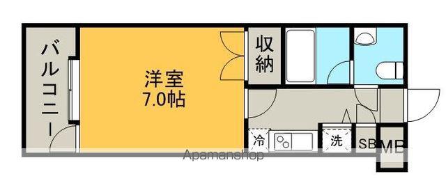 ダイナコートブロッサム天神南(1K/9階)の間取り写真