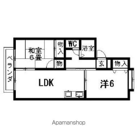 メゾン・ド・ラ・ブリーズ A棟(2LDK/1階)の間取り写真
