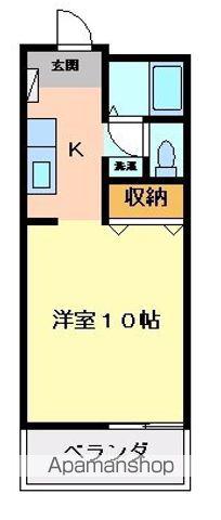 フォブール鴨島(1K/1階)の間取り写真