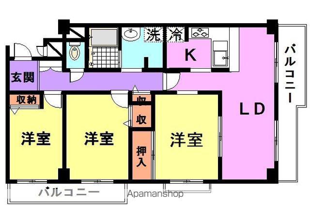 フォレステージュ武庫之荘(3LDK/8階)の間取り写真