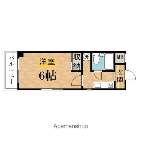 ヒオレ八王子(1K/4階)の間取り写真