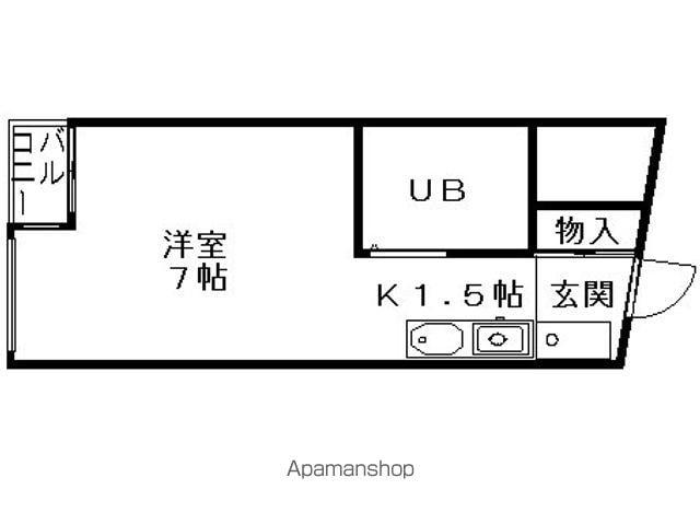 ノーサレンダー(ワンルーム/5階)の間取り写真