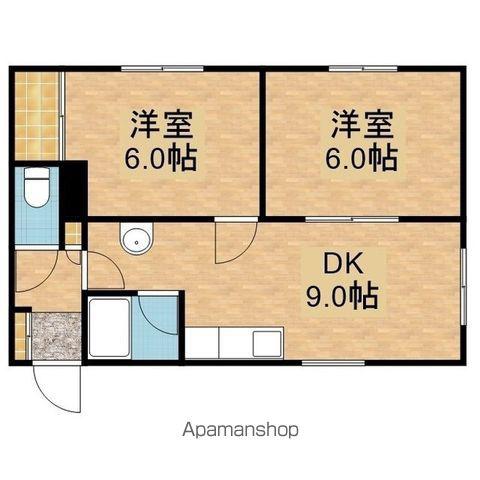 リオグランデ北33条(2DK/4階)の間取り写真