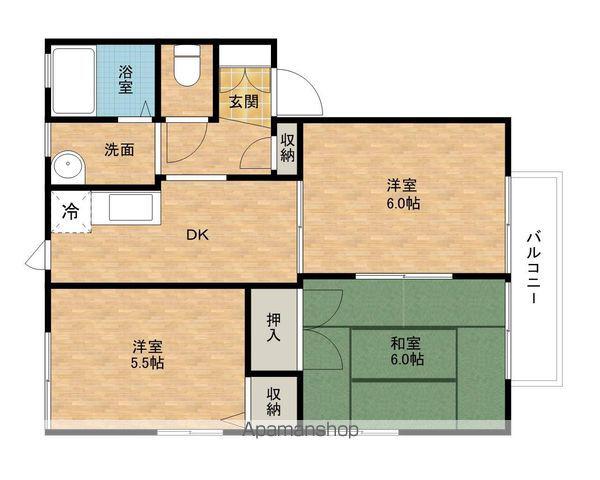 オンス小垣内(2LDK/1階)の間取り写真