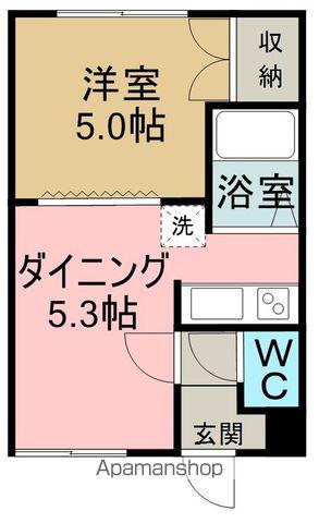 コーポ桂(1DK/1階)の間取り写真