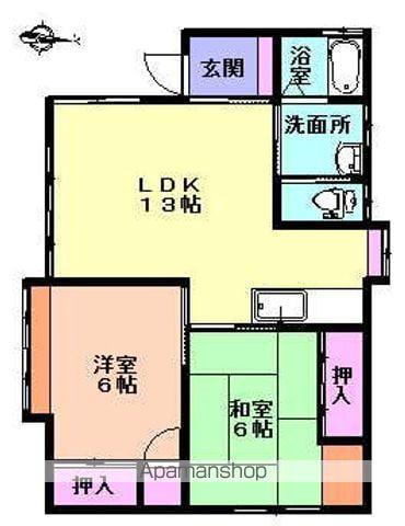 東北新幹線 一ノ関駅 バス乗車時間：17分 五代町バス停で下車 徒歩22分 1階建 築51年(2LDK)の間取り写真