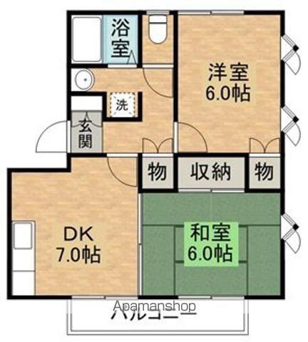 フェニックスコーポ(2DK/1階)の間取り写真