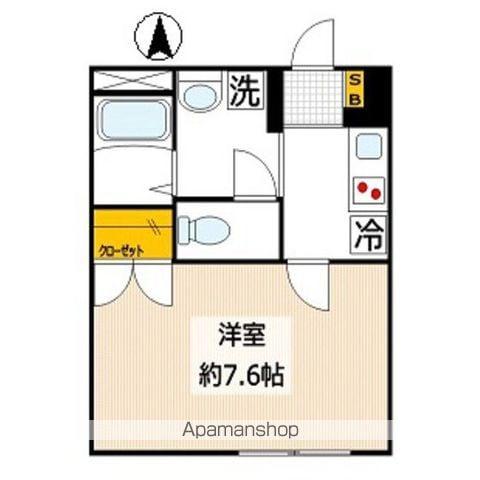 アンプルールフェールアミーⅠ(1K/1階)の間取り写真