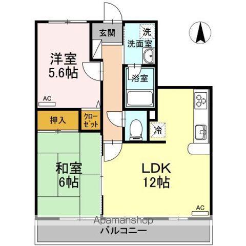 フローレンスMAI(2LDK/3階)の間取り写真