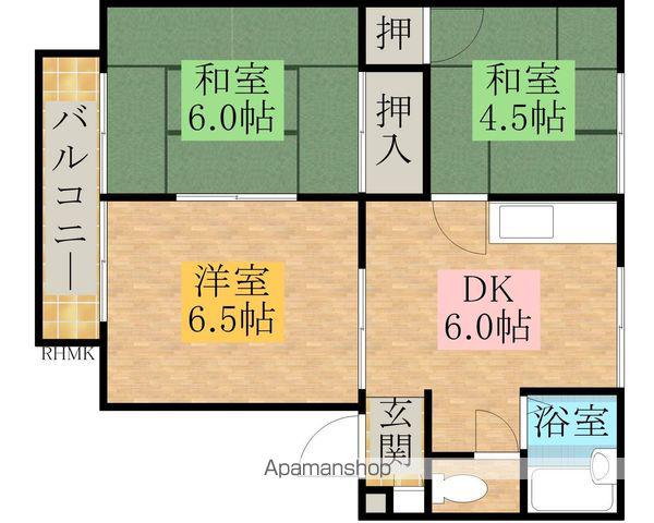 ベルネージュアサヒ(3DK/3階)の間取り写真