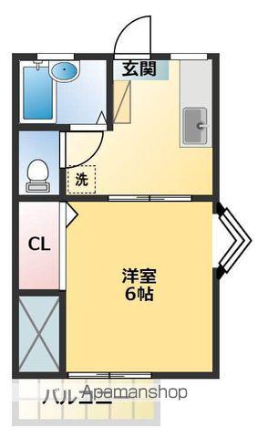 フレグランス千代(1K/1階)の間取り写真