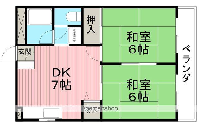 エクセレントハイム三浦(2DK/2階)の間取り写真