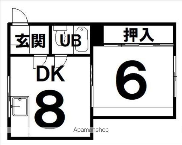 ハイツニュー美生(1DK/1階)の間取り写真