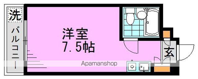 クリスタル東高円寺(ワンルーム/2階)の間取り写真