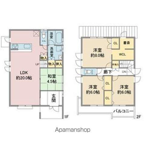 名古屋市東山線 藤が丘駅(愛知) 徒歩6分 2階建 築12年(4LDK)の間取り写真