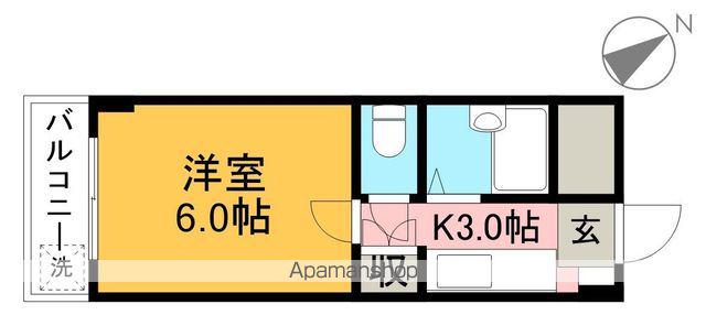 ヴェルデ.N(1K/4階)の間取り写真