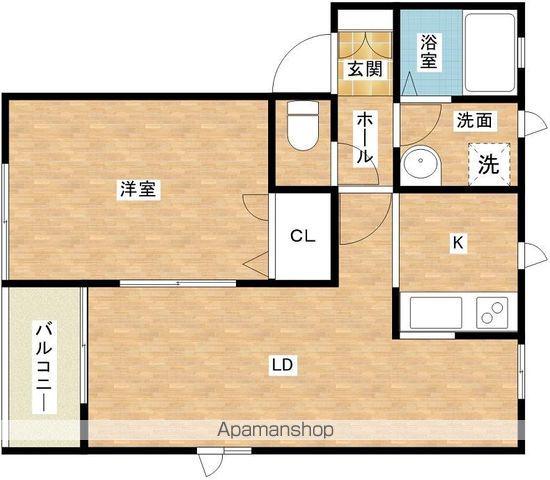 ポポラーレ末広(1LDK/2階)の間取り写真