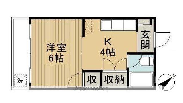 アメニティ千川(1K/1階)の間取り写真