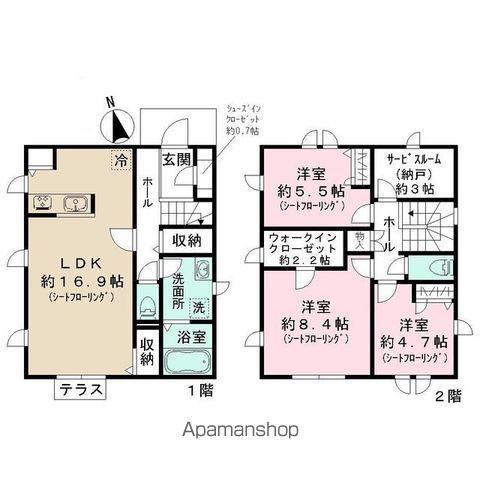 京王電鉄京王線 仙川駅 徒歩27分 2階建 築1年(3SLDK)の間取り写真