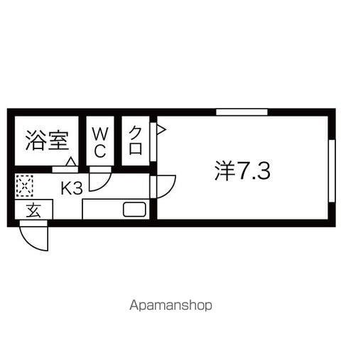デュークエリート(1K/1階)の間取り写真