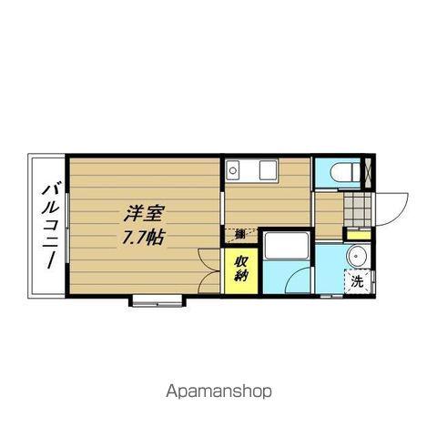 グランドゥール(1K/1階)の間取り写真