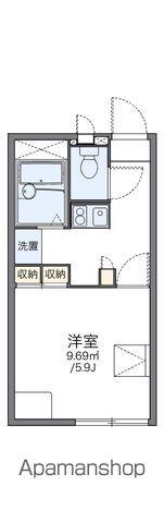 レオパレスサンハイム岩切Ⅱ(1K/2階)の間取り写真