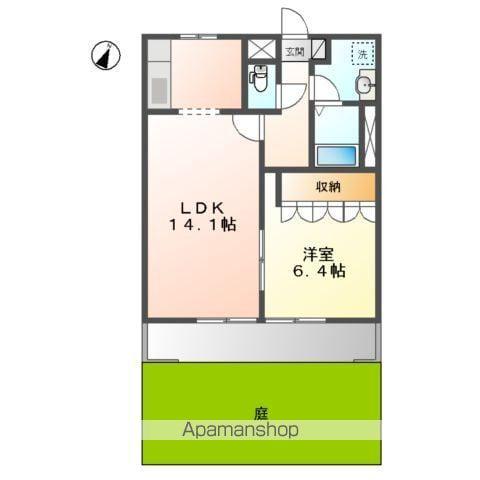 フィールドハイツ(1LDK/1階)の間取り写真