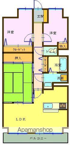 グランドムール松浪 205(3LDK/2階)の間取り写真
