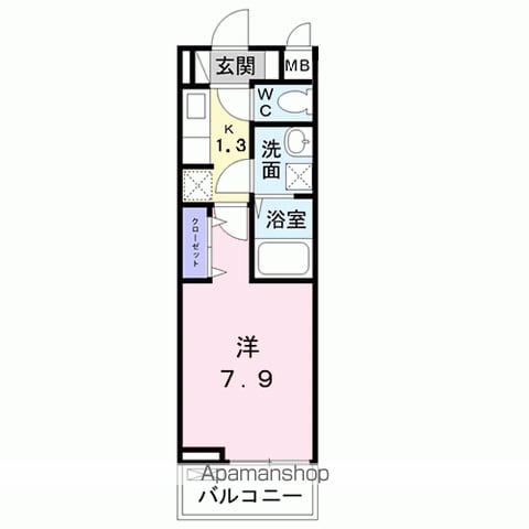 アルク・アン・シエル(1K/3階)の間取り写真