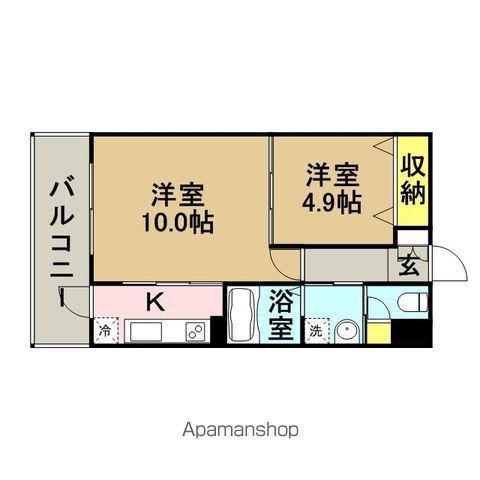 S-FORT筑紫通(2K/4階)の間取り写真