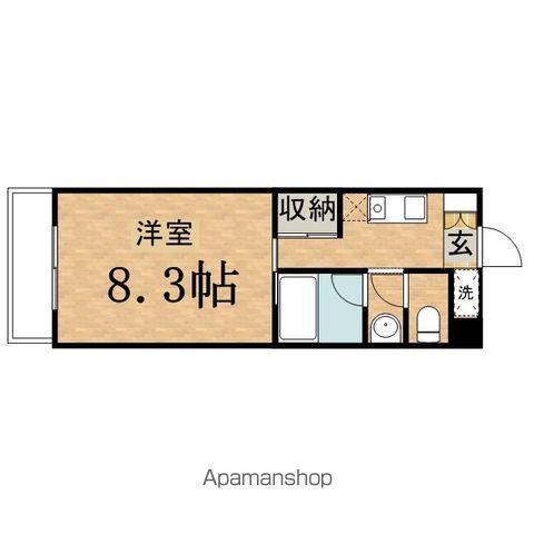 アムール百草園(1K/1階)の間取り写真