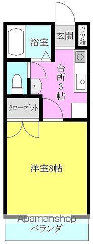 ベルコート(1K/3階)の間取り写真