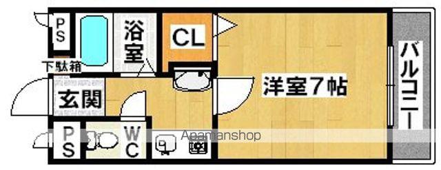 三国ヶ丘ピア(1K/5階)の間取り写真