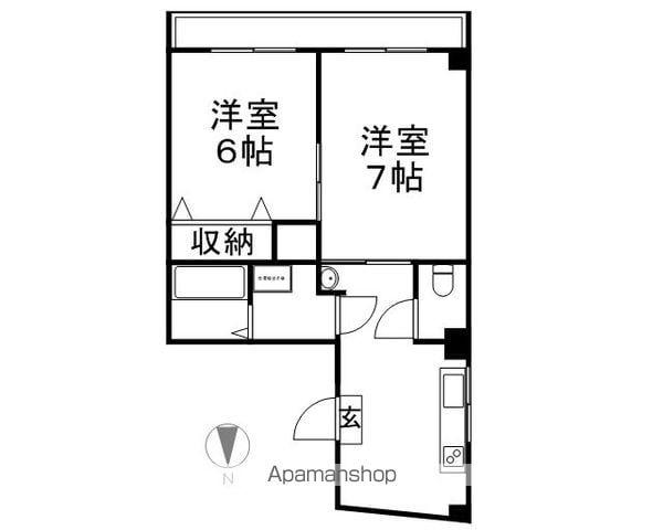 KEYハイツ(2DK/1階)の間取り写真