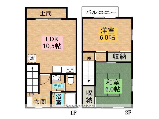 シャルマン白岡(2LDK)の間取り写真