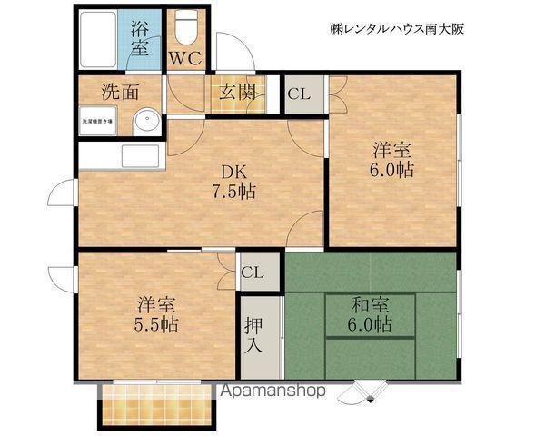 三井エクセルガーデン(3DK/2階)の間取り写真