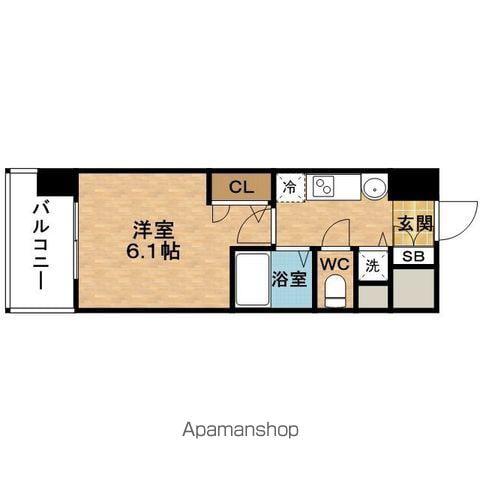 PRESSANCETEMMABASHIANGE(1K/5階)の間取り写真